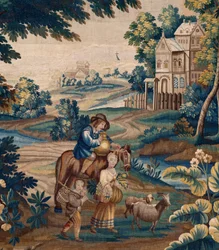 Arazzo fiammingo. Fine 17° secolo. Proprietà della chiesa Sint-Walburgakerk Oudenaarde.