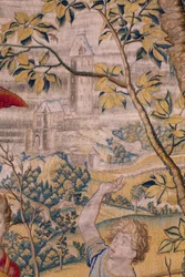 Serie Favola di Ovidio: Il rapimento di Ganimede. Atelier Willem de Pannemaker, Bruxelles. Prima del 1556. (dettaglio)