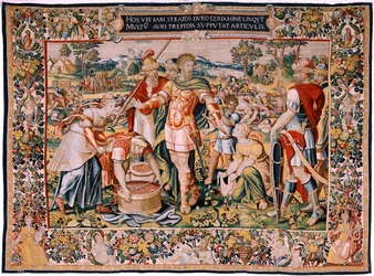 Serie La storia di Annibale. Il saccheggio di Canne (quarto arazzo della serie)