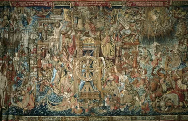 Fortuna (1520-1525), arazzo della serie degli Onori del Palazzo Reale della Granja de San Ildefonso - Pieter van Aelst III (c.1495-1555)