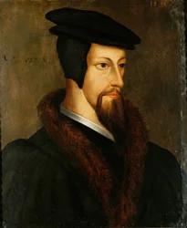 Jean Calvin da giovane... (olio su tavola)
