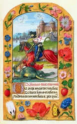 San Giorgio e il drago, da un Libro d
