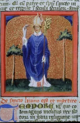 Pagina dalla Legenda Aurea, Bruges, c.1400-10