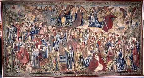 Nathan rimprovera David, Arazzo di David e Betsabea, c.1510-15