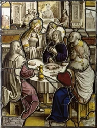 Pannello, probabilmente raffigurante Cristo a cena con Simone il Fariseo