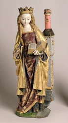 Santa Barbara, Scuola di Mechelen, c.1500