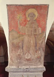 San Bernardino da Siena, affresco dalla cripta