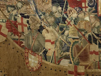 Arazzo che mostra le conquiste del re Alfonso V del Portogallo, Tournai (dettaglio)