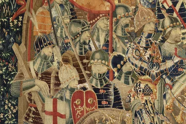 Arazzo che mostra le conquiste del re Alfonso V del Portogallo, Tournai (dettaglio)