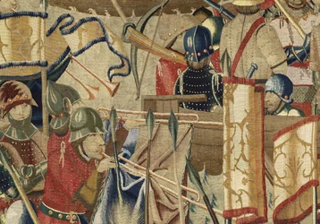 Arazzo che mostra le conquiste del re Alfonso V del Portogallo, Tournai (dettaglio)