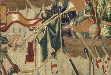 Arazzo che mostra le conquiste del re Alfonso V del Portogallo, Tournai (dettaglio)