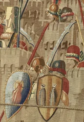 Arazzo che mostra le conquiste del re Alfonso V del Portogallo, Tournai (dettaglio)