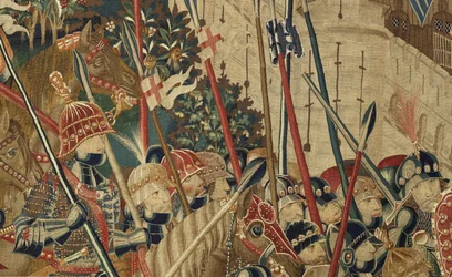 Arazzo che mostra le conquiste del re Alfonso V del Portogallo, Tournai (dettaglio)