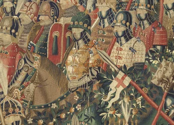 Arazzo che mostra le conquiste del re Alfonso V del Portogallo, Tournai (dettaglio)
