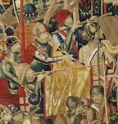 Arazzo che mostra le conquiste del re Alfonso V del Portogallo, Tournai (dettaglio)