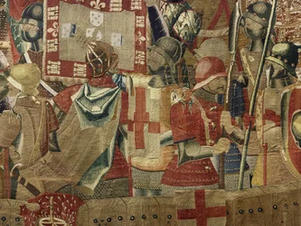 Arazzo che mostra le conquiste del re Alfonso V del Portogallo, Tournai (dettaglio)