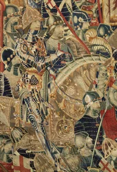 Arazzo che mostra le conquiste del re Alfonso V del Portogallo, Tournai (dettaglio)