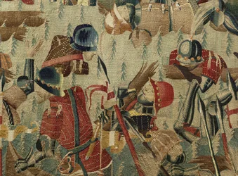 Arazzo che mostra le Conquiste del re Alfonso V del Portogallo (Conquistas de Alfonso V de Portugal), Tournai (dettaglio)
