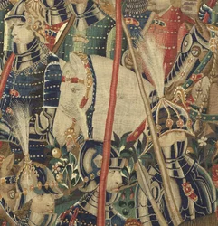 Arazzo che mostra le Conquiste del re Alfonso V del Portogallo (Conquistas de Alfonso V de Portugal), Tournai (dettaglio)