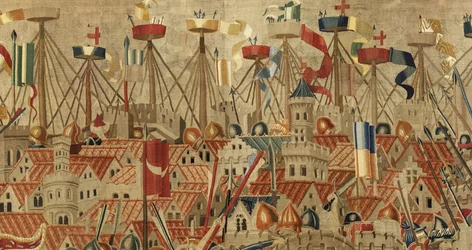 Arazzo che mostra le conquiste del re Alfonso V del Portogallo