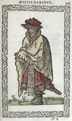 Il moscovita, illustrazione da Omnium fere gentium nostraeque aetatis Nationum Habitus et Effigies di J. Sluperji, pubblicato ad Anversa nel 1572