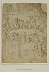 Le nozze di Cana (penna e inchiostro bruno su carta)