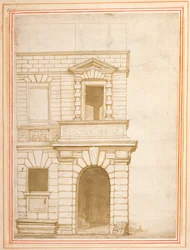 La facciata della casa di Giulio Romano a Roma