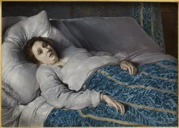 Giovane donna sul letto di morte