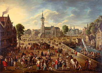 Veduta della piazza principale di Lier, ca 1620-1625