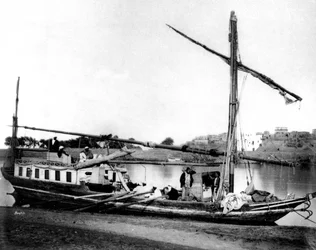 Barca sul Nilo, Egitto, 1878