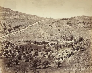 Veduta panoramica della Valle del Cedron o Giosafat, alla periferia di Gerusalemme