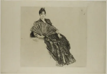 Donna con ventaglio