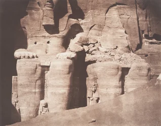 Abo-Sembil, Grand Spéos, Statues Colossales vues de Face Parte Inférieure, 1851-52