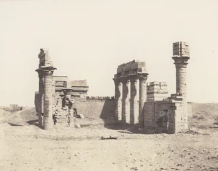 Erment Hermonthis, Vue Générale des Ruines -Tempio e Mammisi, 1851-52, stampato 1853-54