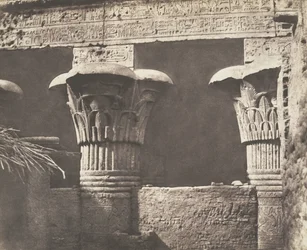 Esneh Latopolis, Costruzione Ensablée - Architrave, Fusti e Capitelli, 1851-52