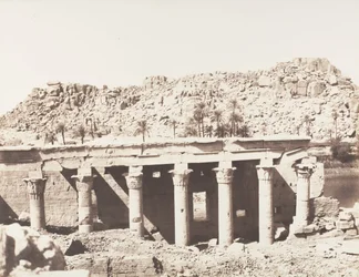Ile de Fileh Philæ, Colonnato Occidentale - Rovine Viste dal Punto L