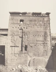 Ile de Fileh Philæ, Deuxième Pylône - Partie Orientale Vue de la Pla...
