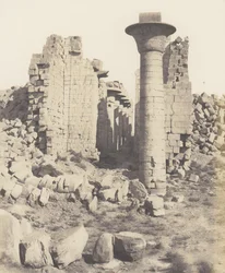 Karnak Tebe, Corte del Palazzo - Vista Presa dal Punto I, 1851-52, stampato 1853-54
