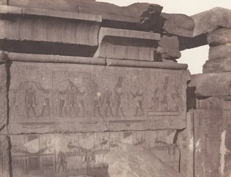 Karnak Tebe, Palazzo - Costruzione in granito - Decorazione scolpita..., 1851-52, stampato 1853-54