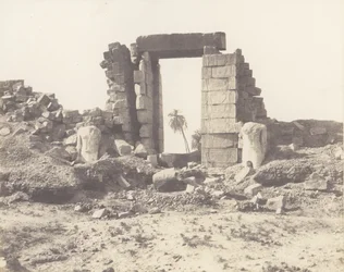 Karnak Tebe, Primo Pilone - Rovine della Porta e dei Colossi, 1851-52, stampato 1853-54