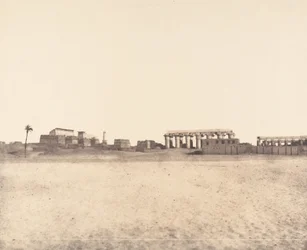 Louksor Tebe, vista generale delle rovine, 1851-52