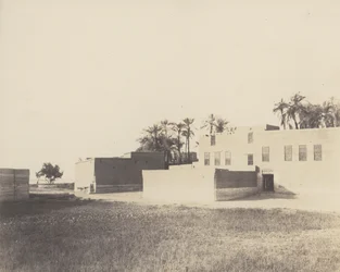 Syout, Abitazioni Arabe sul Bordo del Nilo, 1851-52
