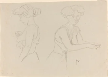 Due studi di una donna che si veste, 1890s