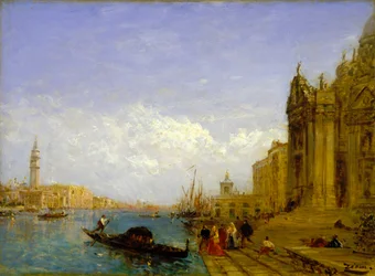 Scena veneziana (olio su tela)