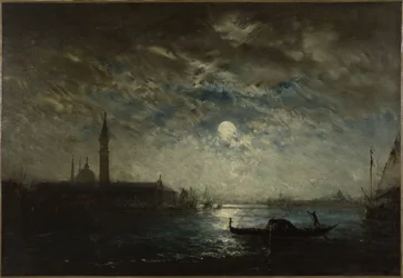 Venezia e il Campanile al chiaro di luna, tra il 1870 e il 1890