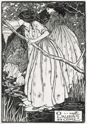 Illustrazione per "Poems of Christina Rossetti" (matita e inchiostro su carta)