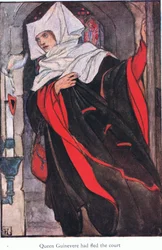 La regina Ginevra ha lasciato la corte (Ginevra) (litografia)