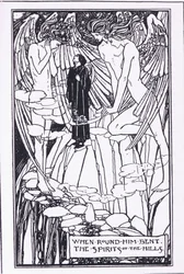 Quando intorno a lui si piegarono gli spiriti delle colline (Ginevra) (litografia)
