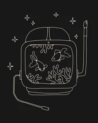 Casco da astronauta in acqua