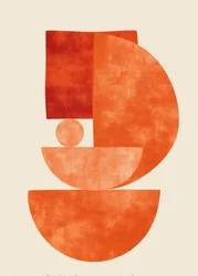 Forme astratte arancioni in equilibrio